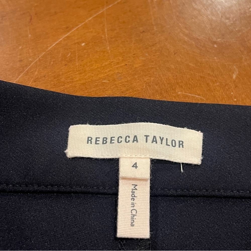 Rebecca‎ Taylor $295 Ava Techy Pant Navy/Black 4 Cropped Ankle Tapered Zippers - Picture 10 of 16
